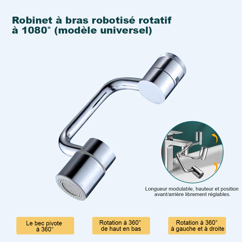 Promotion du dernier jour : 49 % de réduction🔥Rallonge de robinet entièrement réglable à 1080°--⭐Rotation à 1080° et réglage