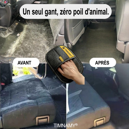 Gant électrostatique TIMNAMY® pour retirer les poils d'animaux – Élimine les poils incrustés en quelques secondes, réutilisable et lavable, fonctionne sur les canapés, les vêtements et les voitures✉️💯