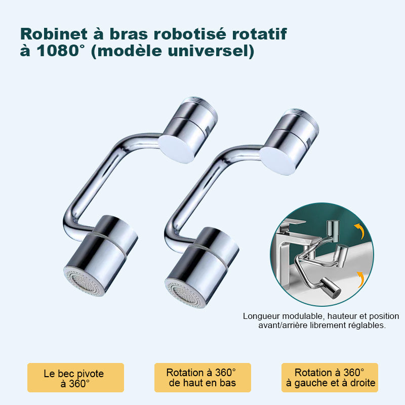 Promotion du dernier jour : 49 % de réduction🔥Rallonge de robinet entièrement réglable à 1080°--⭐Rotation à 1080° et réglage