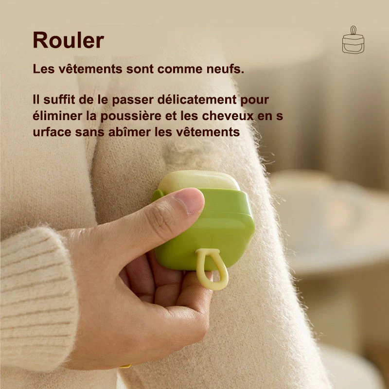 (🔥Dernier jour de promotion – 48 % de réduction) Rouleau anti-peluches portable TIMNAMY® Mini : Multifonctionnel et réutilisable – pour les cendres, la poussière, le sable, les poils d'animaux et plus encore.