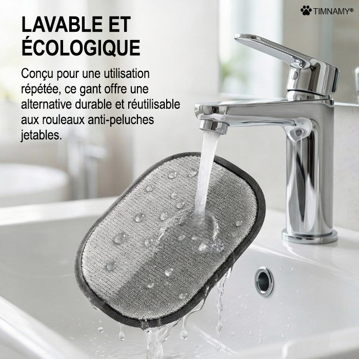 Gant électrostatique TIMNAMY® pour retirer les poils d'animaux – Élimine les poils incrustés en quelques secondes, réutilisable et lavable, fonctionne sur les canapés, les vêtements et les voitures✉️💯