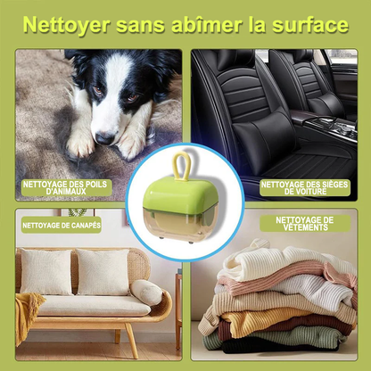 (🔥Dernier jour de promotion – 48 % de réduction) Rouleau anti-peluches portable TIMNAMY® Mini : Multifonctionnel et réutilisable – pour les cendres, la poussière, le sable, les poils d'animaux et plus encore.