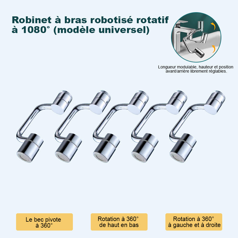 Promotion du dernier jour : 49 % de réduction🔥Rallonge de robinet entièrement réglable à 1080°--⭐Rotation à 1080° et réglage