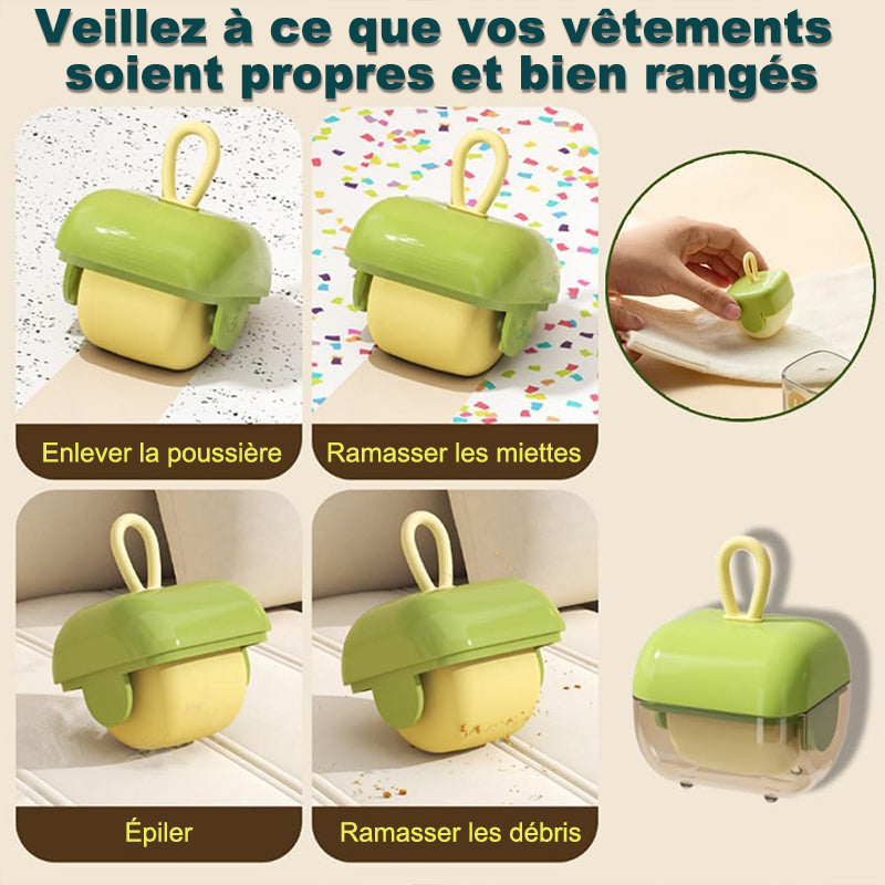 (🔥Dernier jour de promotion – 48 % de réduction) Rouleau anti-peluches portable TIMNAMY® Mini : Multifonctionnel et réutilisable – pour les cendres, la poussière, le sable, les poils d'animaux et plus encore.