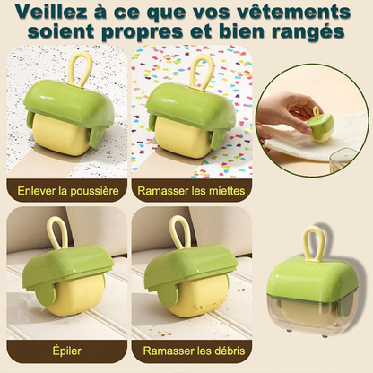 (🔥Dernier jour de promotion – 48 % de réduction) Rouleau anti-peluches portable TIMNAMY® Mini : Multifonctionnel et réutilisable – pour les cendres, la poussière, le sable, les poils d'animaux et plus encore.