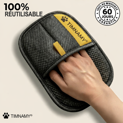 Gant électrostatique TIMNAMY® pour retirer les poils d'animaux – Élimine les poils incrustés en quelques secondes, réutilisable et lavable, fonctionne sur les canapés, les vêtements et les voitures✉️💯