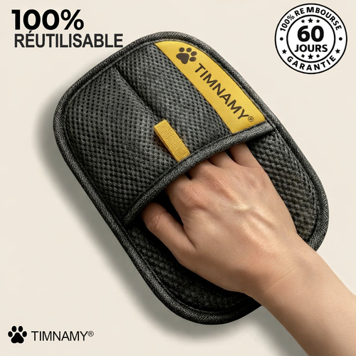 Gant électrostatique TIMNAMY® pour retirer les poils d'animaux – Élimine les poils incrustés en quelques secondes, réutilisable et lavable, fonctionne sur les canapés, les vêtements et les voitures✉️💯