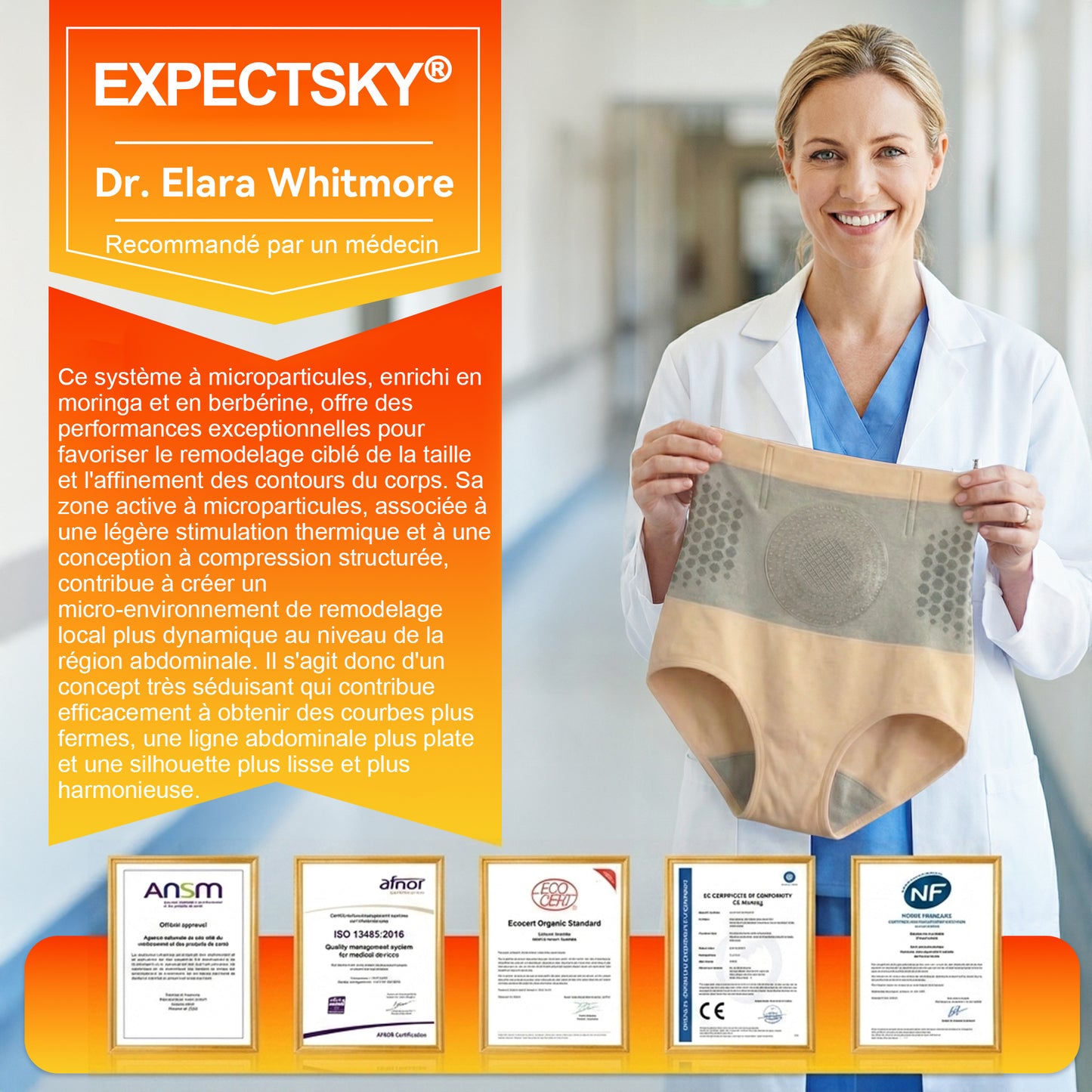 🎇🩳 Boutique officielle de la marque | ✅ EXPECTSKY® 2026 Moringa & Berbérine 4-en-1 Short sculptant et brûleur de graisse à micro-particules